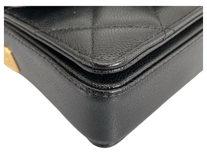 Borsa a mano in pelle nera trapuntata Chanel Nero - vista 9