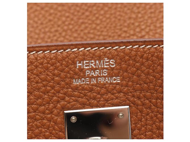 Borsa Hermès Birkin 40 in pelle Togo marrone - vista 4