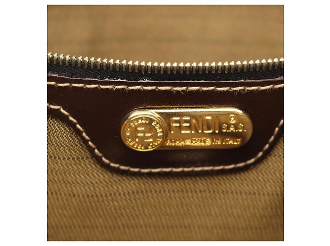 Borsa Tote Fendi Zucca Marrone Pelle e Nylon - vista 4
