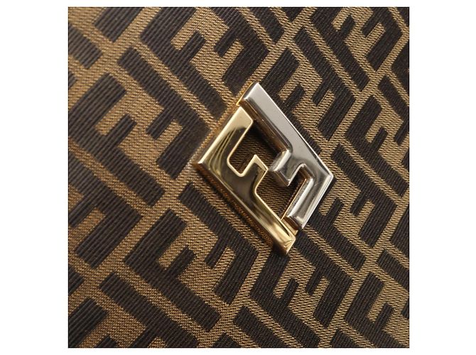 Borsa Tote Fendi Zucca Marrone Pelle e Nylon - vista 7