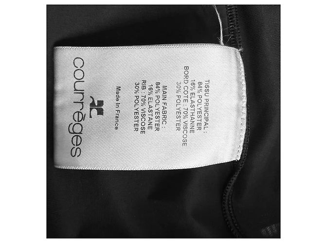 Courreges Courrèges Transparentes Schwarzes Polyester Top mit Rollkragen - Ansicht 10