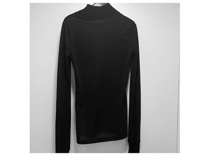 Courreges Courrèges Transparentes Schwarzes Polyester Top mit Rollkragen - Ansicht 2