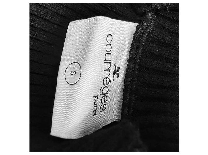 Courreges Courrèges Transparentes Schwarzes Polyester Top mit Rollkragen - Ansicht 4