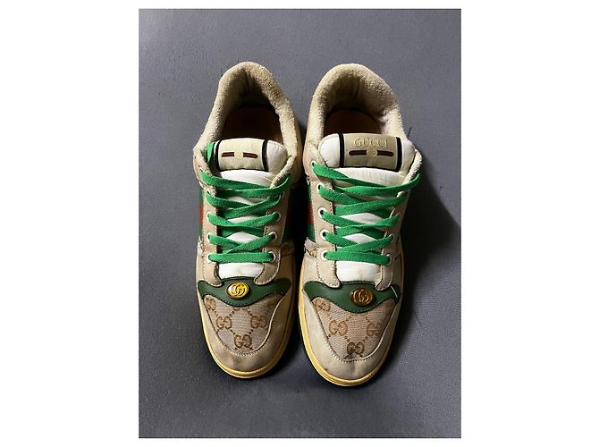 Sneakers in tela e pelle Gucci GG Supreme - vista 2