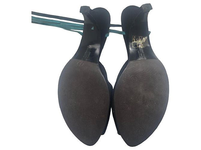 Mule Robert Clergerie design nero/turchese – tacco basso – ottime condizioni - vista 3