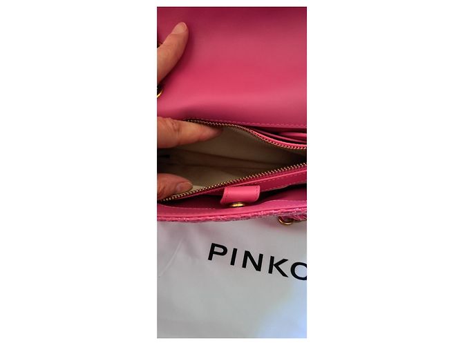 Borsa Pinko in paglia fucsia Fuschia - vista 10