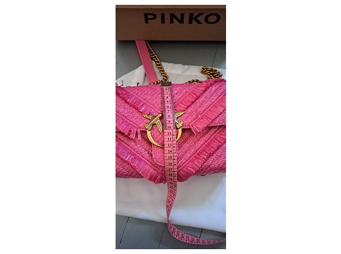 Borsa Pinko in paglia fucsia Fuschia - vista 14