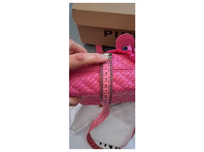 Borsa Pinko in paglia fucsia Fuschia - vista 15