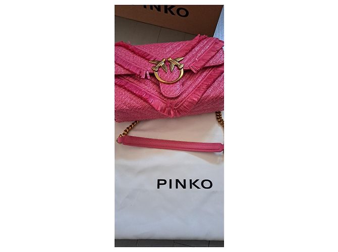 Borsa Pinko in paglia fucsia Fuschia - vista 19