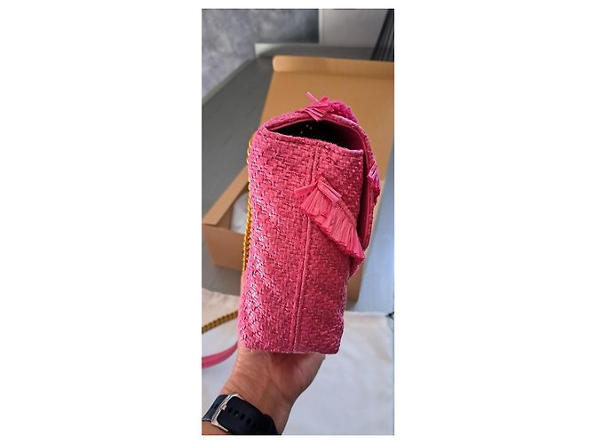 Borsa Pinko in paglia fucsia Fuschia - vista 5