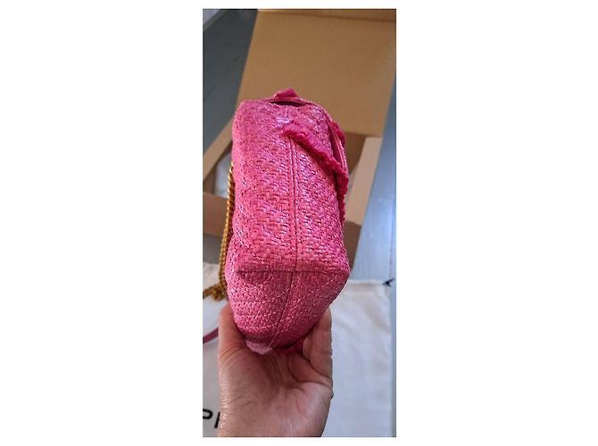 Borsa Pinko in paglia fucsia Fuschia - vista 6