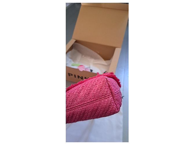 Borsa Pinko in paglia fucsia Fuschia - vista 7