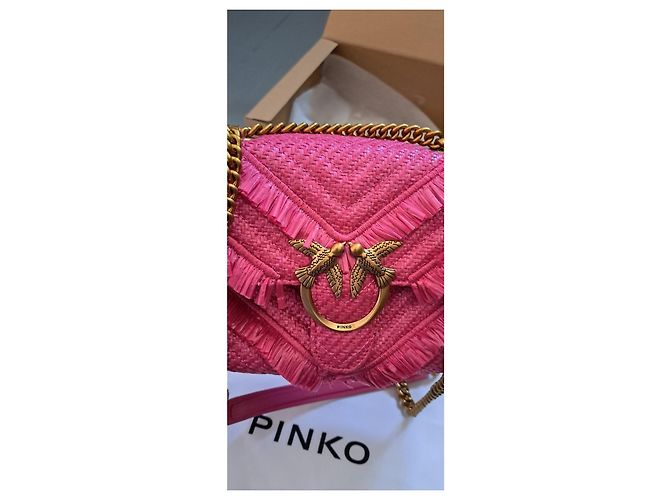 Borsa Pinko in paglia fucsia Fuschia - vista 9