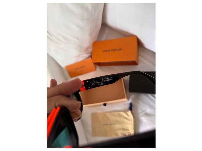 Occhiali da sole Millionaire Louis Vuitton Nero Arancione - vista 10