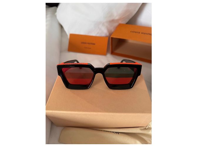 Occhiali da sole Millionaire Louis Vuitton Nero Arancione - vista 11