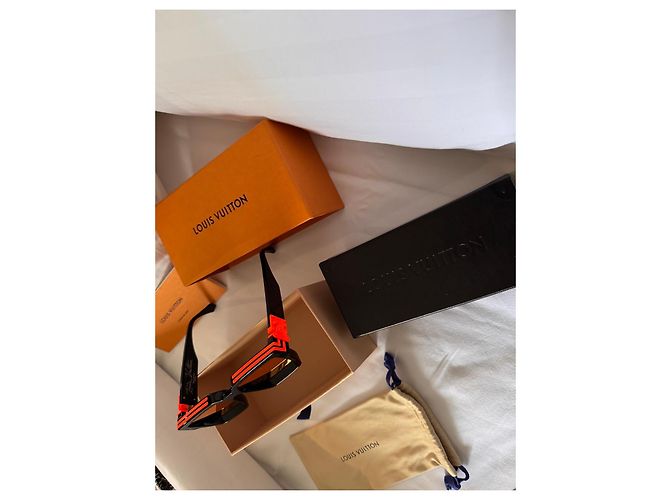 Occhiali da sole Millionaire Louis Vuitton Nero Arancione - vista 7