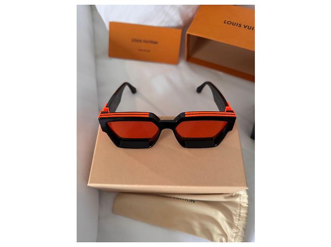 Occhiali da sole Millionaire Louis Vuitton Nero Arancione - vista 8