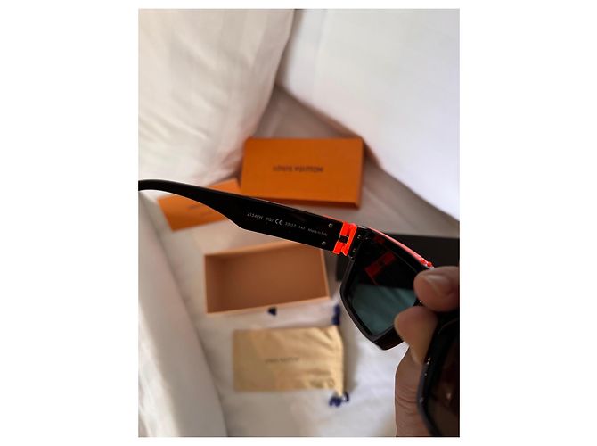 Occhiali da sole Millionaire Louis Vuitton Nero Arancione - vista 9