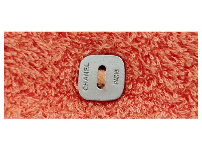 CHANEL STRUKTURIERTE STRICKJACKE. Orange - Ansicht 6