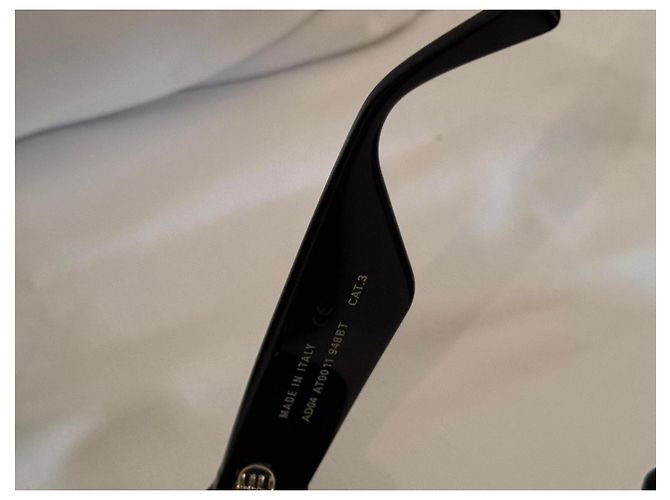 Phoebe Philo score Black Rectangular Sunglasses - view 7