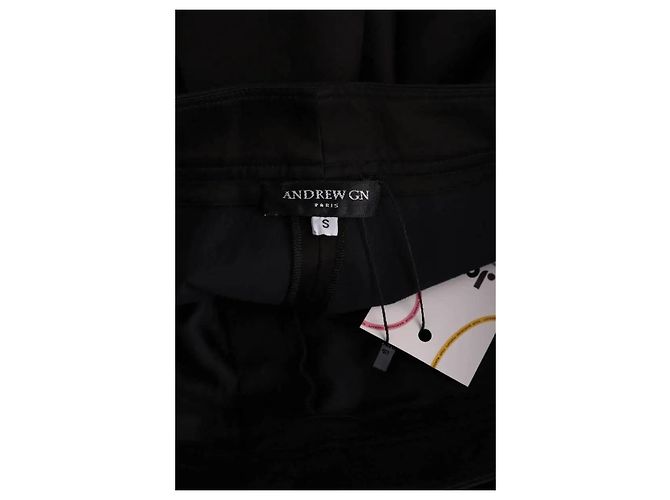 Andrew GN Schwarze gerade Hose - Ansicht 5