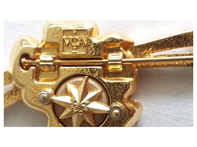 Spilla Van Cleef & Arpels Arcane placcata oro D'oro Gold hardware - vista 4