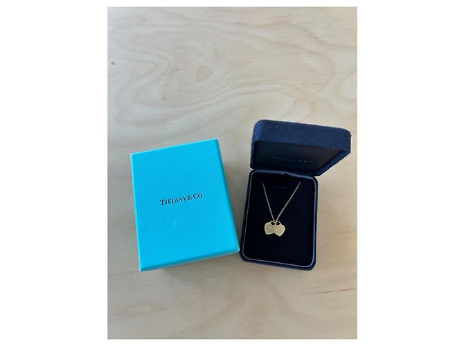 Tiffany & Co Collana Doppio Cuore Tiffany and Co D'oro - vista 4