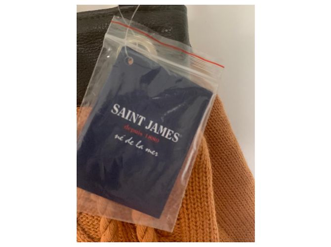 Borsa a secchiello Saint James in lana color caramello - vista 2