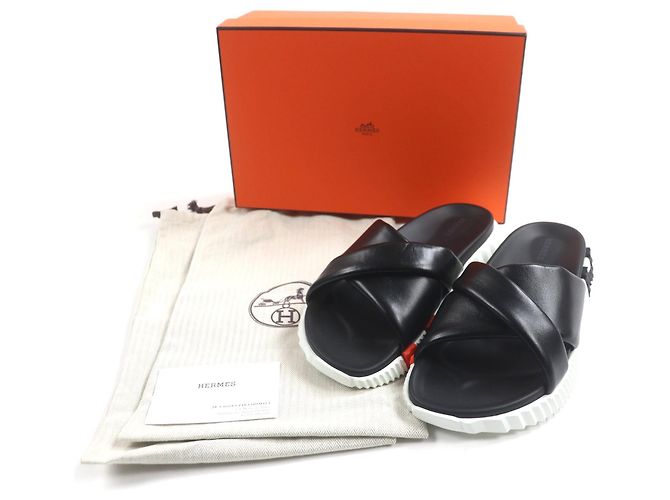 Infradito in pelle TechnoSandal di Hermès Nero - vista 2