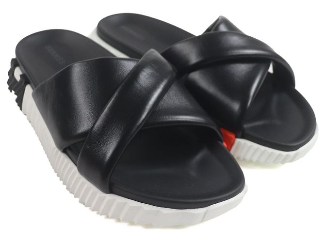 Infradito in pelle TechnoSandal di Hermès Nero - vista 3