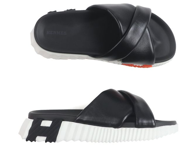 Infradito in pelle TechnoSandal di Hermès Nero - vista 6