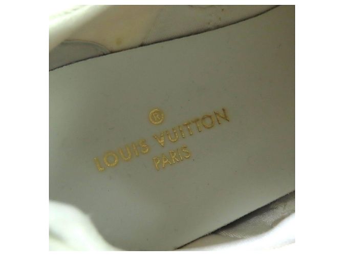 Sneakers in pelle Monogram Louis Vuitton Marrone Bianco - vista 10