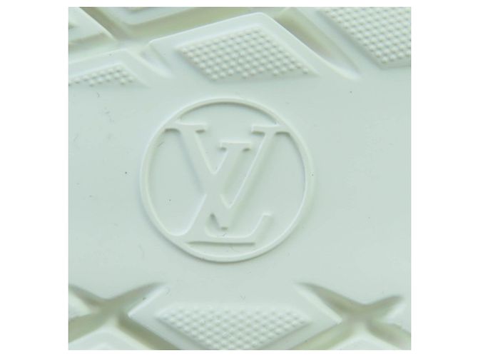 Sneakers in pelle Monogram Louis Vuitton Marrone Bianco - vista 12