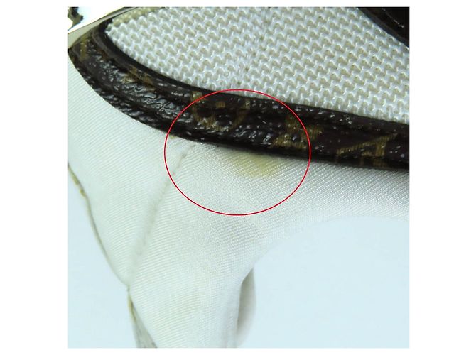 Sneakers in pelle Monogram Louis Vuitton Marrone Bianco - vista 14