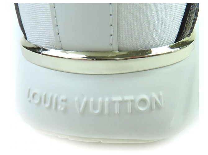 Sneakers in pelle Monogram Louis Vuitton Marrone Bianco - vista 9