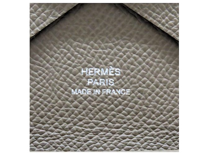 Tarjetero Calvi Duo en Epsom de Hermès Beige - vista 10