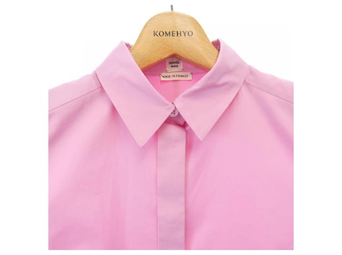 Hermès Camicia in cotone Hermes Rosa - vista 5