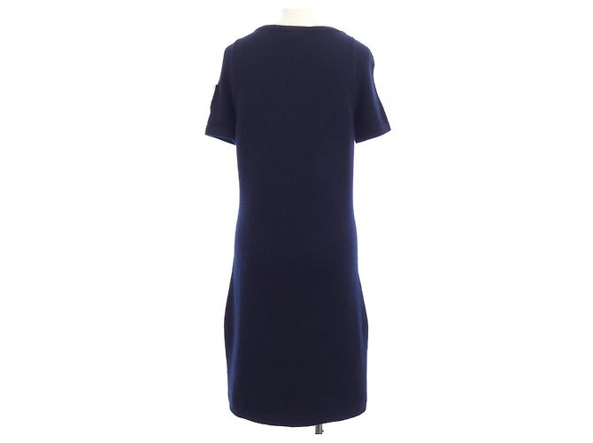 Vestido 100% Cashmere Chanel P36501K02274 Azul Azul marinho - vista 2
