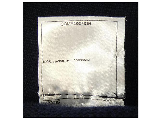 Vestido 100% Cashmere Chanel P36501K02274 Azul Azul marinho - vista 3