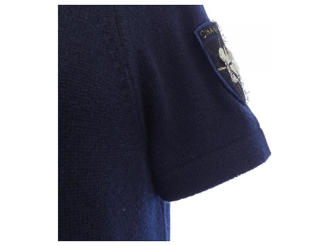 Vestido 100% Cashmere Chanel P36501K02274 Azul Azul marinho - vista 6