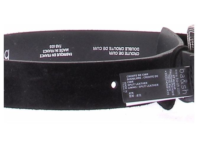 Ba&Sh Cintura nera in camoscio Nero - vista 4