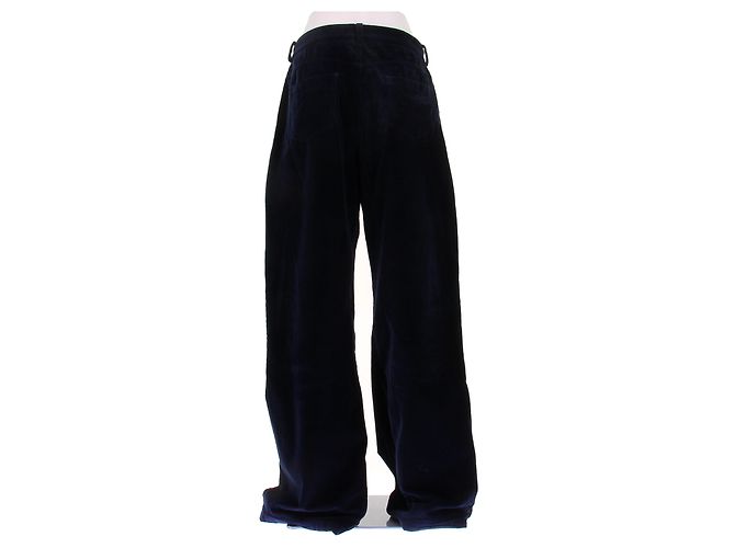 Autre Marque Calças de veludo azul marinho MAISON KITSUNE Preto - vista 3