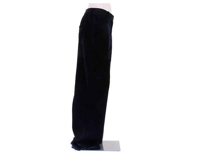 Autre Marque Calças de veludo azul marinho MAISON KITSUNE Preto - vista 4