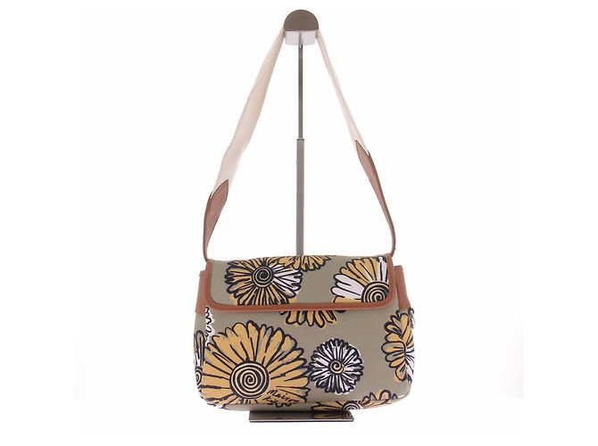 Autre Marque Bolsa de tecido estampada MAISON KITSUNÉ Bege - vista 2