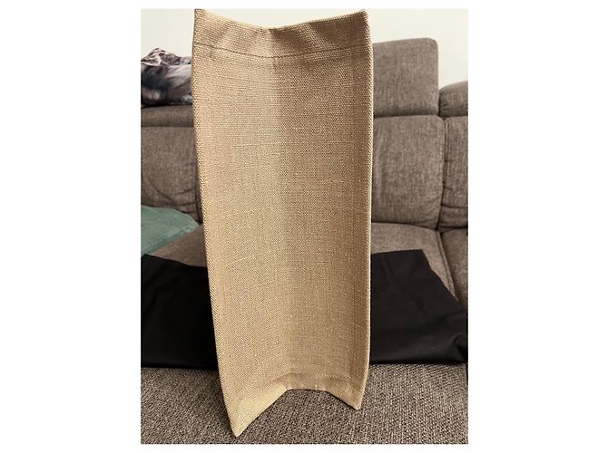 Borsa Saint Laurent Rive Gauche in tela e pelle Nero Beige - vista 5