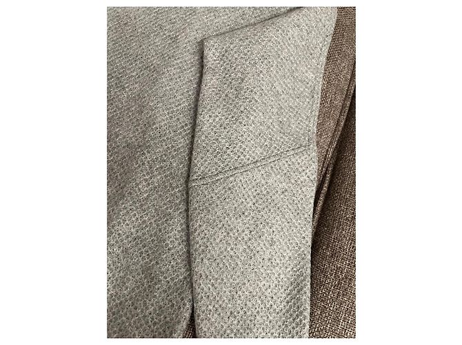 Grau Loro Piana Pullover aus Wolle und Kaschmir mit Knöpfen - Ansicht 5