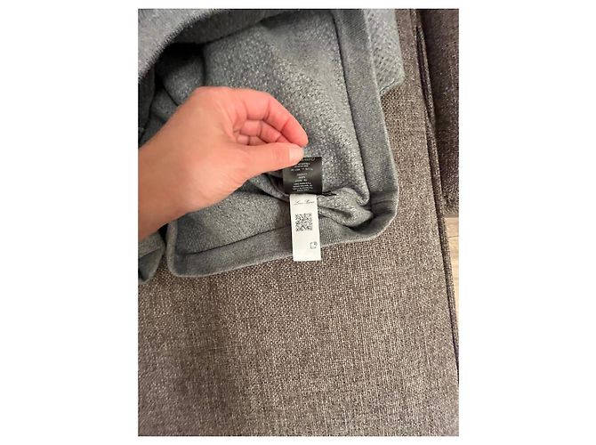Grau Loro Piana Pullover aus Wolle und Kaschmir mit Knöpfen - Ansicht 8
