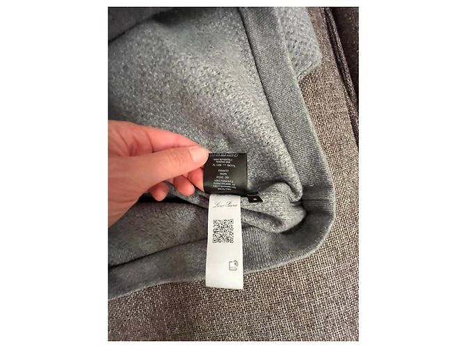 Grau Loro Piana Pullover aus Wolle und Kaschmir mit Knöpfen - Ansicht 9
