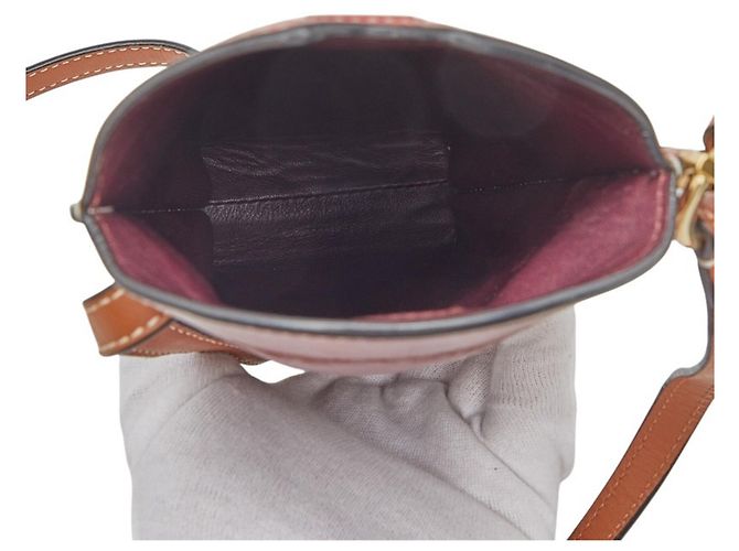 Borsa a tracolla Loewe Anagram Gate Pocket Marrone Rosso - vista 8