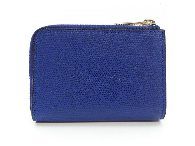 Billetera de piel de ternera suave Valextra Azul - vista 2